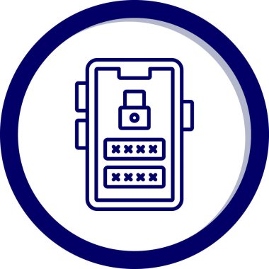 Şifre. Web simgesi basit tasarım