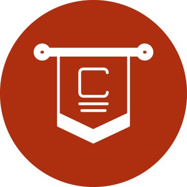 Kalkanlı bir çantanın vektör simgesi