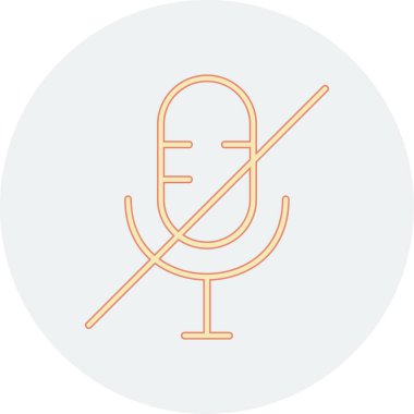 Mikrofon. Web simgesi basit illüstrasyon