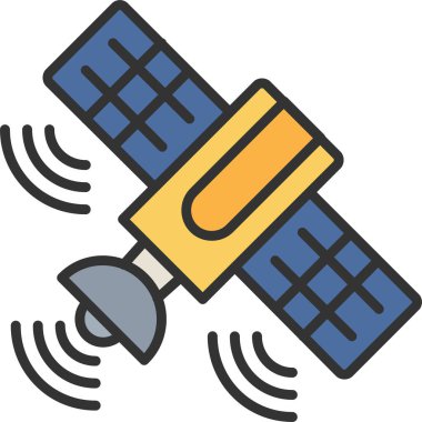 uydu uydu anten simgesi ana hatlarıyla doldurulmuş