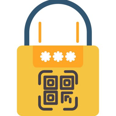 Kilit simgesinin vektör illüstrasyonu