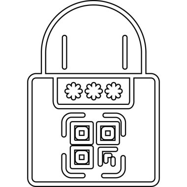 Güvenli asma kilit çizgi filmi