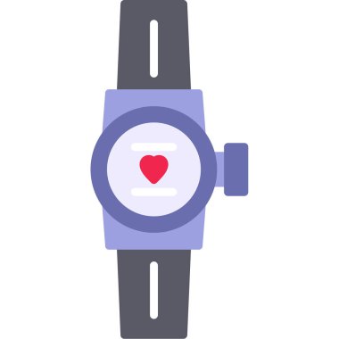 Akıllı saat düz simge, vektör, illüstrasyon