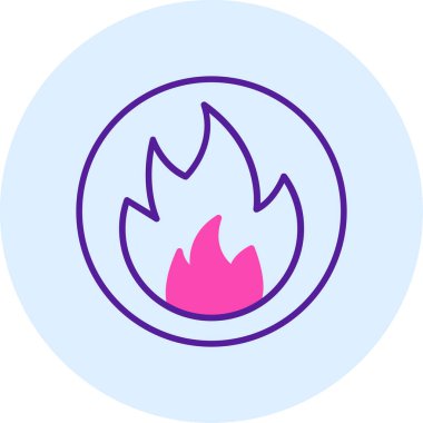 Yangın. Web simgesi basit illüstrasyon