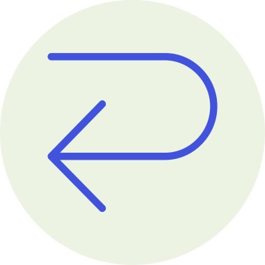 ok sol yön simgesi doldurulmuş - taslak biçimi