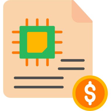 İşlemci. Web simgesi basit illüstrasyon