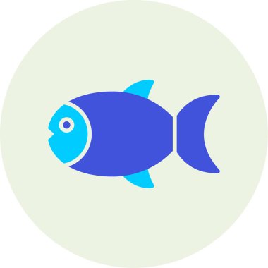 Balık. Web simgesi basit illüstrasyon