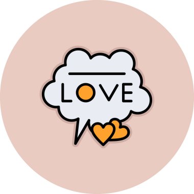 Bir karikatür kalp sembolünün çıkartması