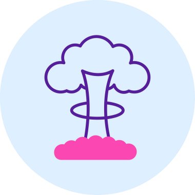 Nükleer bomba ikonunun vektör çizimi