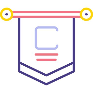 bayrak ikonu vektör illüstrasyonu