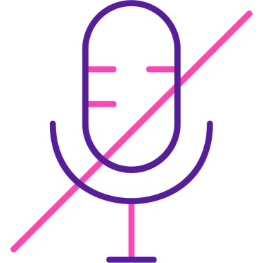 Mikrofon simgesinin vektör illüstrasyonu