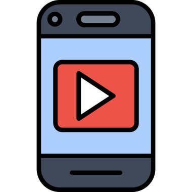 Cep telefonu web simgesi, vektör çizim