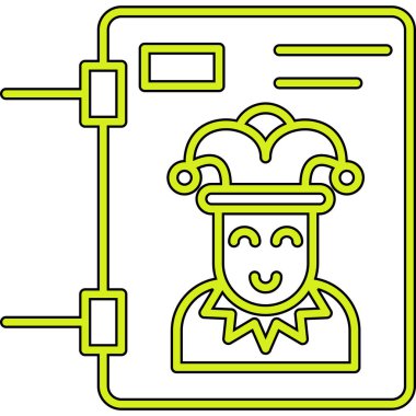 Bir parti için çizgi film simgesinin vektör çizimi