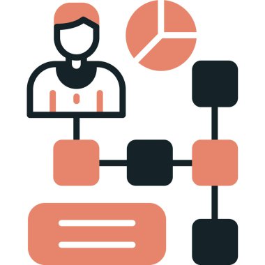 veri yönetimi düz vektör simgesi