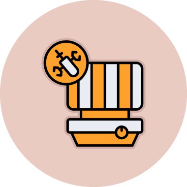 Vinçli bir binanın vektör simgesi