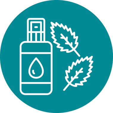 Yaprak ikonlu yağ şişesi. vektör tasarımı