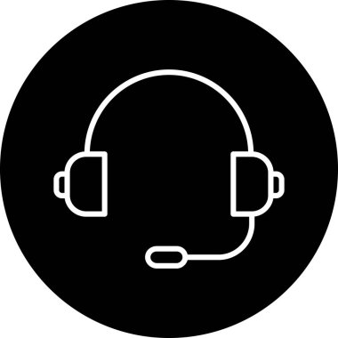 kulaklık simgesi, vektör çizimi