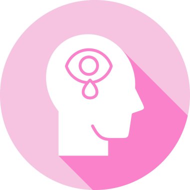 Beyin. Web simgesi basit illüstrasyon