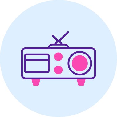 Televizyon. Web simgesi basit illüstrasyon