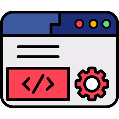 Web tasarım geliştirme simgesi - taslak biçimi