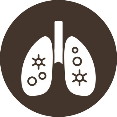 Akciğer. Web simgesi basit illüstrasyon