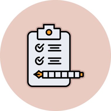 Kontrol listesi simgesi vektör illüstrasyonu