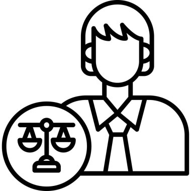 Hukuk ve adalet konsepti vektör illüstrasyonu