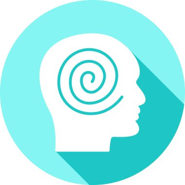 İnsan kafası simgesinin vektör illüstrasyonu