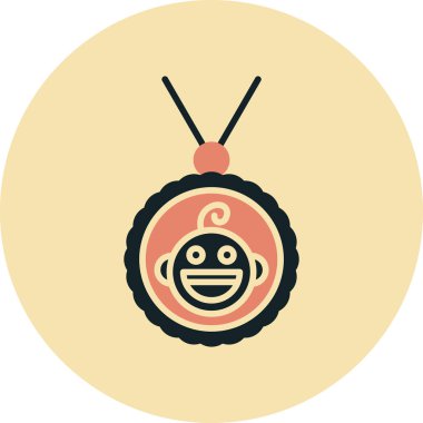 Kırmızı ve beyaz yuvarlak bir çizgi film arkaplanının vektör çizimi