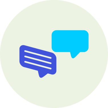 Sohbet web simgesi, basit vektör illüstrasyonu