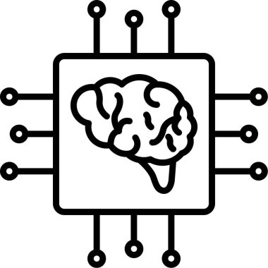 Beyin. Web simgesi basit tasarım