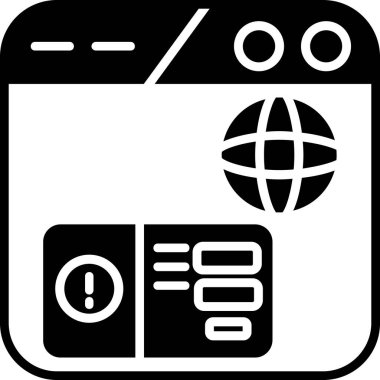 tarayıcı simgesi vektör illüstrasyonu