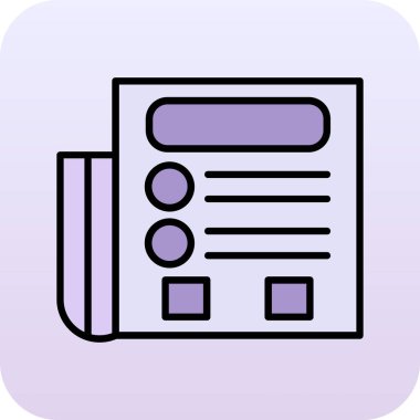 Belge simgesinin vektör illüstrasyonu