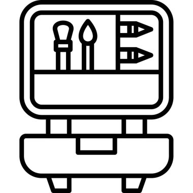 Fırça simgesi vektör illüstrasyonunu boya