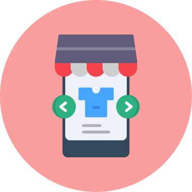 Alışveriş web simgesi basit tasarım