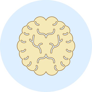 Beyin simgesi, vektör çizimi