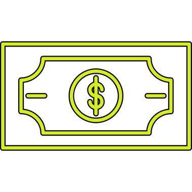 para dolar fatura izole ikon vektör illüstrasyon tasarımı