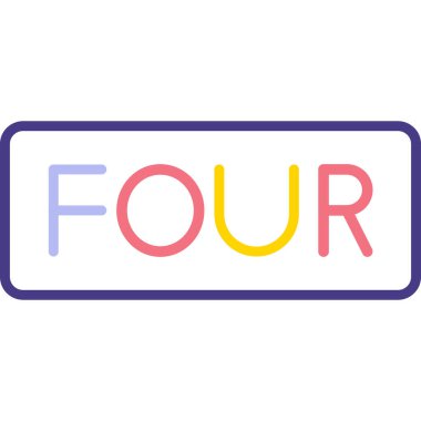 4 sayısının iş tasarımı için bir arkaplan vektör illüstrasyonu