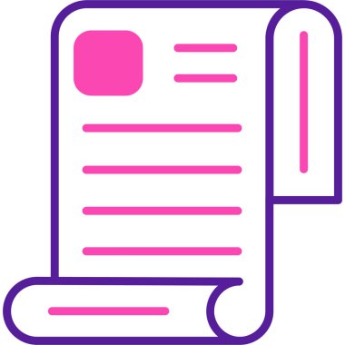 belge dosya simgesi vektör illüstrasyonu