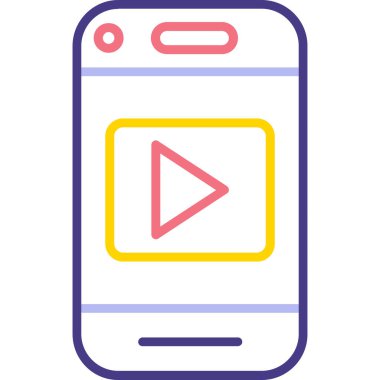 Mobil simgenin vektör illüstrasyonu