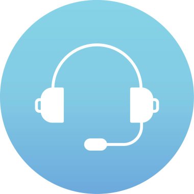 Çağrı merkezi operatörü. Web simgesi basit illüstrasyon