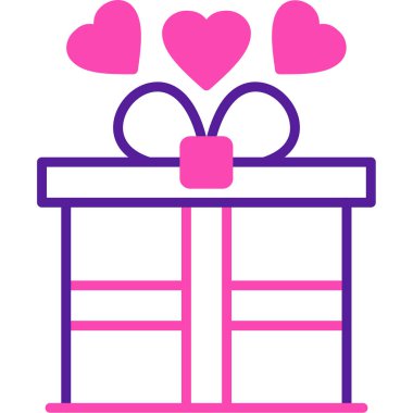 Hediye. Web simgesi basit illüstrasyon