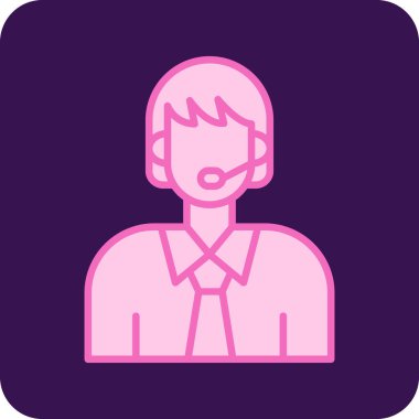 avatar. Basit simge vektör illüstrasyonu