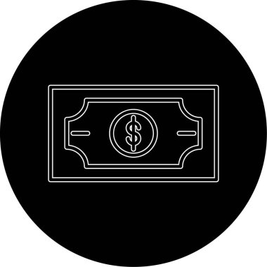 Para simgesinin vektör illüstrasyonu