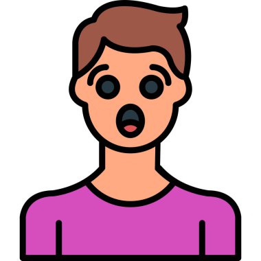 Şaşırmış yüz ifadesi olan genç adam.