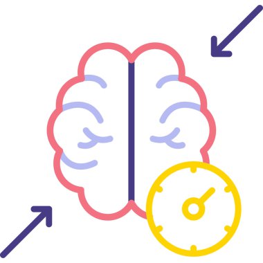 Okları olan beyin vektör çizim tasarımı