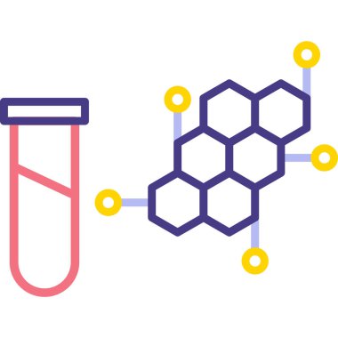 Kimyasal test tüp simgesi, vektör illüstrasyon tasarımı