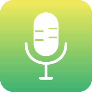 Modern mikrofon simgesinin vektör çizimi