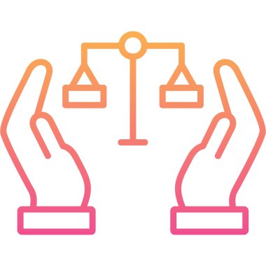 Bir el simgesinin vektör illüstrasyonu