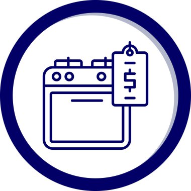 Takvim sayfası modern simgesinin vektör illüstrasyonu